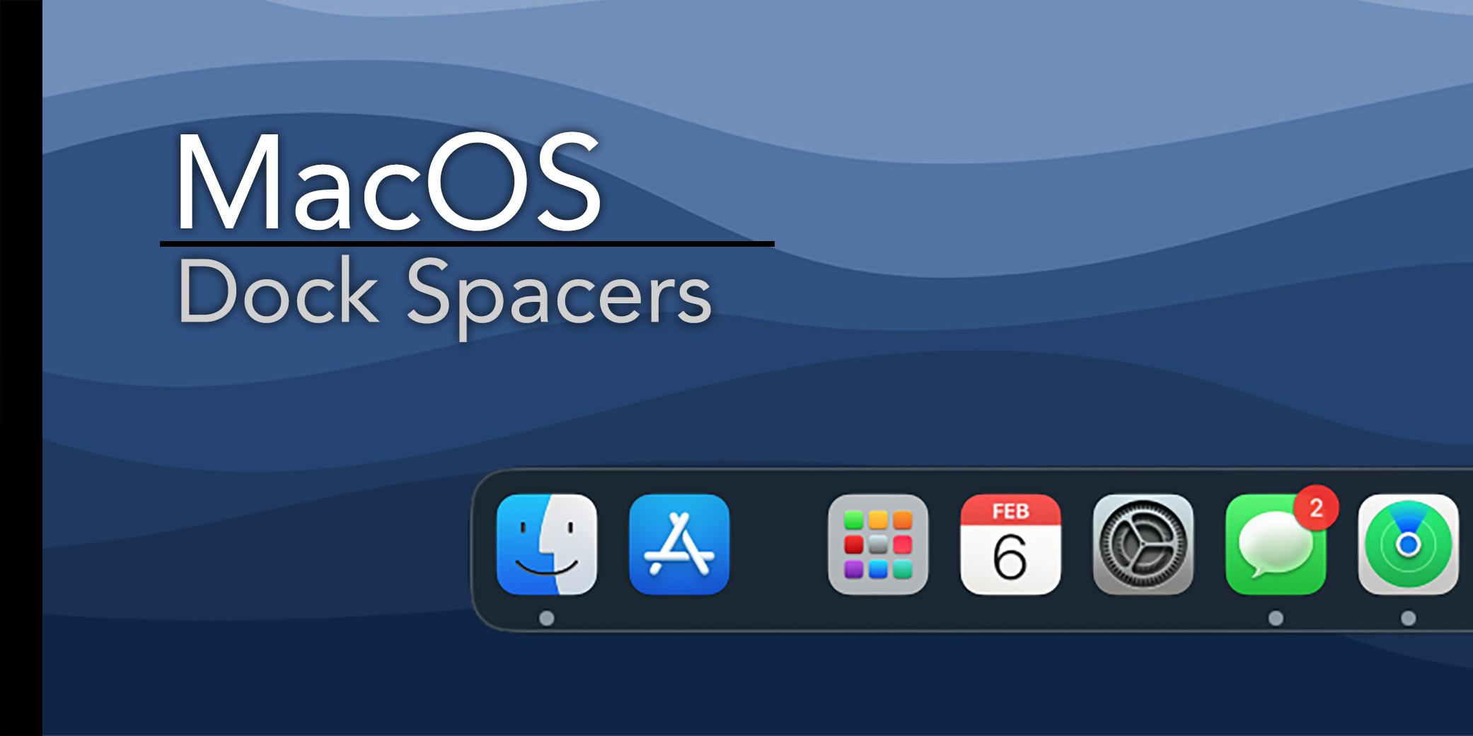 Add spacers to MacOS Dock